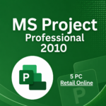 Microsoft Project Professional 2010 License Key for 5 PCs [Retail Online]