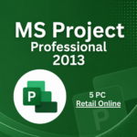 Microsoft Project Professional 2013 License Key for 5 PCs [Retail Online]