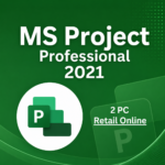 Microsoft Project Professional 2021 License Key for 2 PCs [Retail Online]