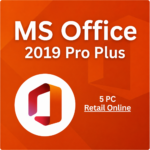Microsoft Office 2019 Pro Plus for 5 PCs – Retail Online License