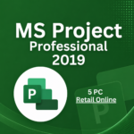 Microsoft Project Professional 2019 License Key for 5 PCs [Retail Online]