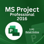 Microsoft Project Professional 2016 License Key for 5 PCs [Retail Online]