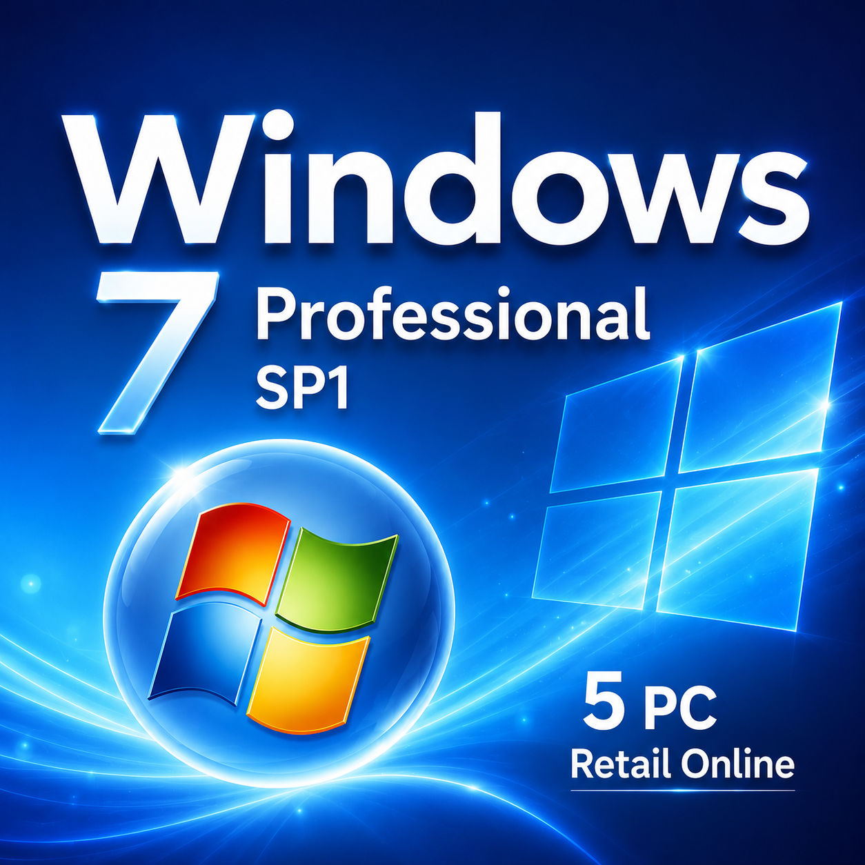 a6526526-8a3d-4a5c-9883-b2423a82c557 Windows 7 Professional SP1 – 5 PC Retail License - Image 1