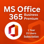 Microsoft Office 365 Business Premium with Teams - 15 User for 1 Year [Subscription]