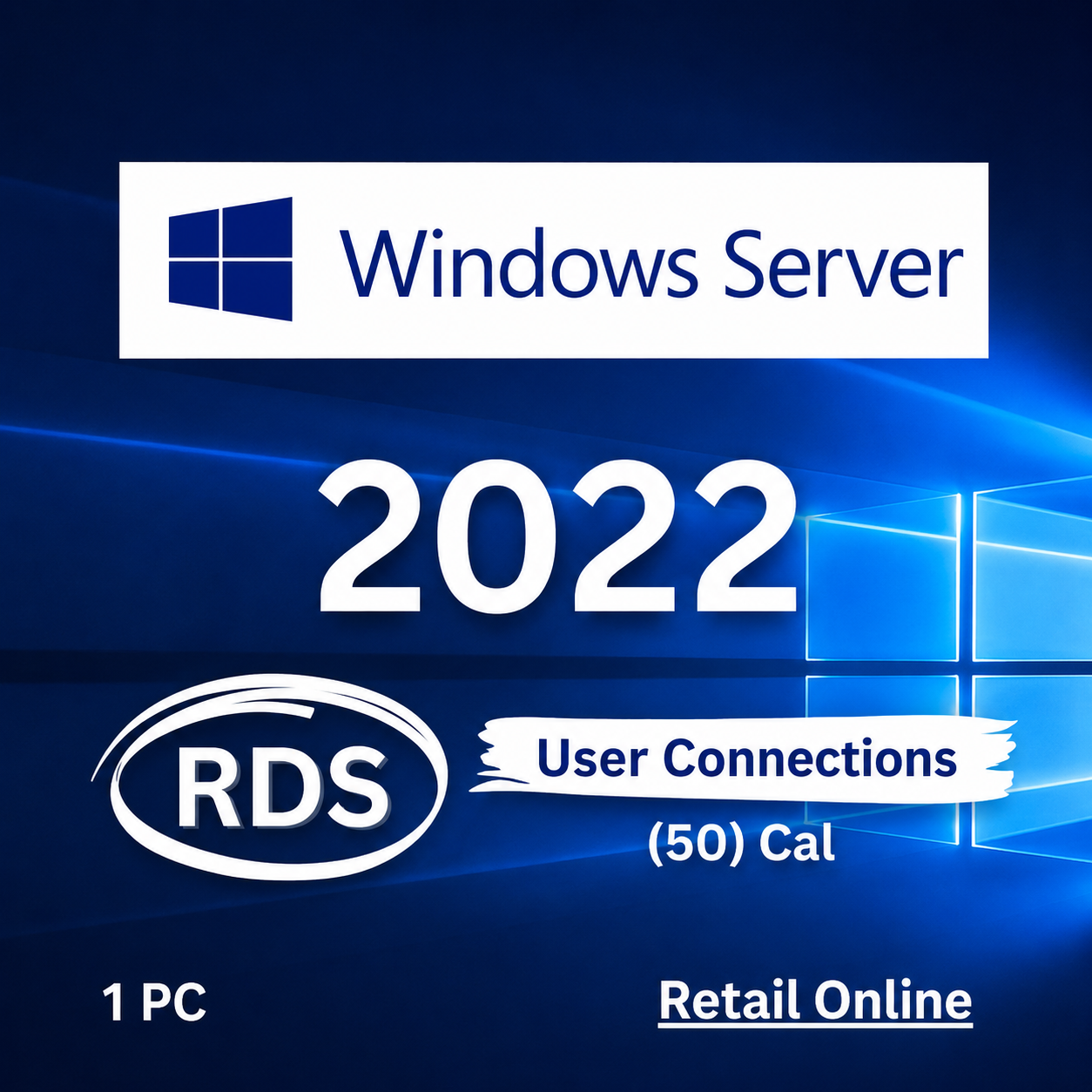 c3c8c6f0-9a26-4d0f-ac96-f2b8ee1b7925 Microsoft Windows Server 2022 Remote Desktop Services (RDS) User CALs (50 Users - Image 1