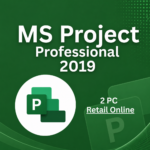 Microsoft Project Professional 2019 License Key for 2 PCs [Retail Online]