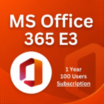 Microsoft Office 365 E3 with Teams - 100 User for 1 Year [Subscription]
